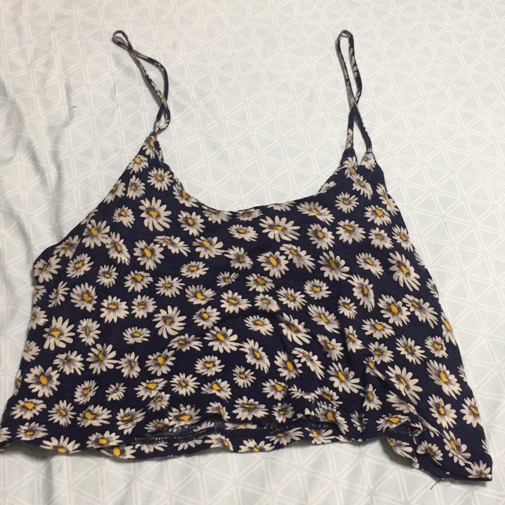 Floral crop top tank